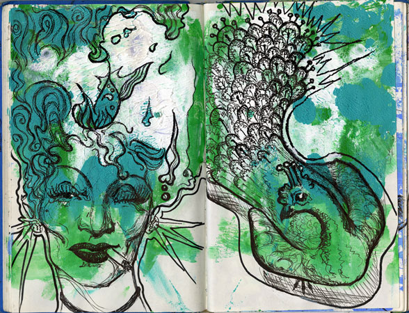 marlene with peacock